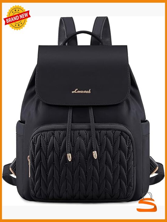 Small Quilted Backpack Purse with Anti-theft Pocket, Lightweight Daypack for